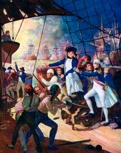 Nelson a nílusi csatában, 1798, 1920 körül alkotó: Unbekannt