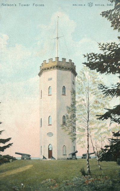 Nelsons Tower, Forres, 19. század vége – 20. század eleje. alkotó: Unbekannt