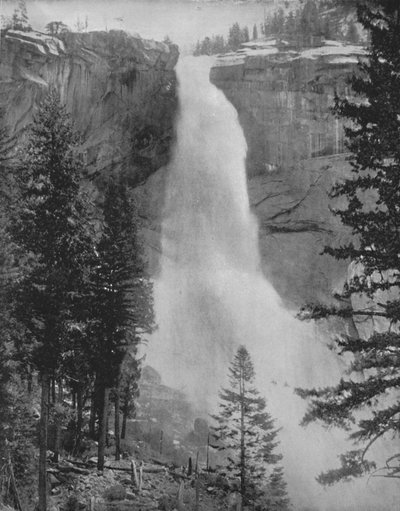 Nevada vízesés a Yosemite-völgyben, 19. század alkotó: Unbekannt