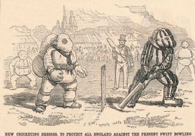 Új krikettruhák, hogy megvédjék egész Angliát a jelenlegi Swift Bowling ellen, 1854. alkotó: Unbekannt