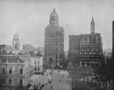 New York Newspaper Buildings, 19. század alkotó: Unbekannt