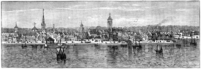 New York a 18. század közepén, 1880 körül alkotó: Unbekannt