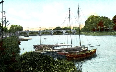 Új zár és híd, Richmond, London, XX. század alkotó: Unbekannt