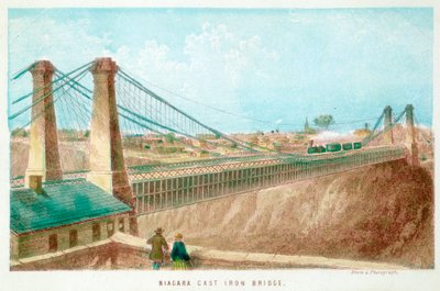 „Niagara Cast Iron Bridge”, New York, USA, c1855-c1860 alkotó: Unbekannt