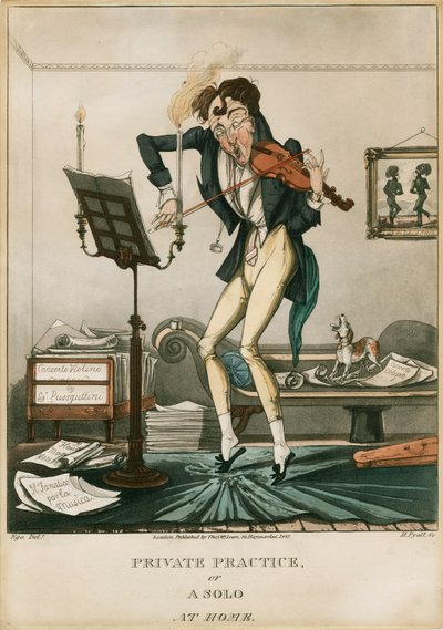 Niccolo Paganini - karikatúra alkotó: Unbekannt