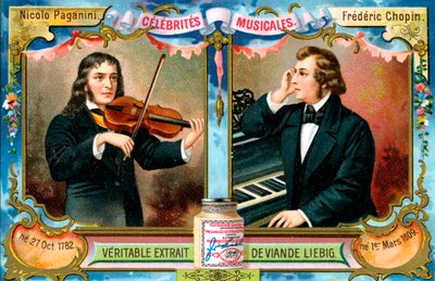 Nicolo Paganini és Frederic Chopin, 1900 alkotó: Unbekannt