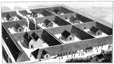 Nitroglicerin-feldolgozó üzem, robbanóanyag-gyár, Val Bormida, Cengio közelében, Olaszország, 1888 alkotó: Unbekannt