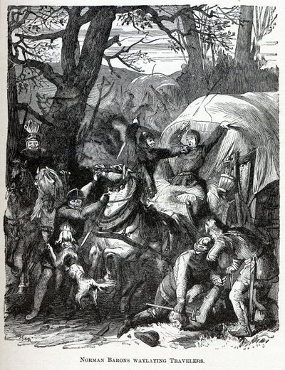 Norman Barons Waylaying Travelers, 1882 alkotó: Unbekannt