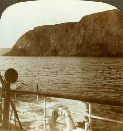 North Cape - nyugatról - az Éjféli Nap földje, éjfél közelében, Észak-Norvégia, c1905. alkotó: Unbekannt