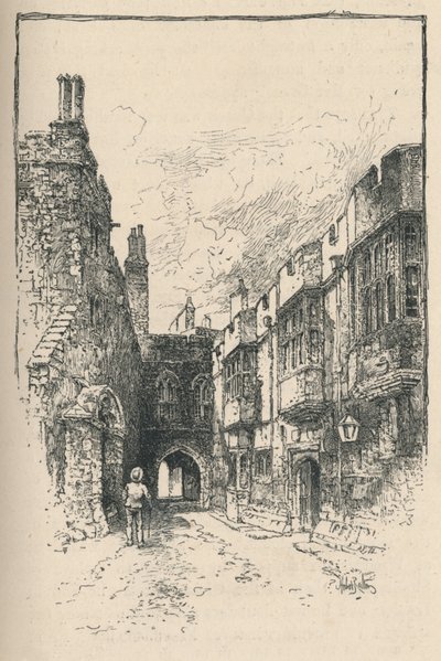 Northern Gate and Library, a King Johns Towerből, 1895 alkotó: Unbekannt