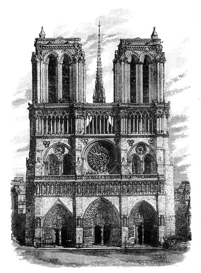 Notre Dame, Párizs, 1888 alkotó: Unbekannt