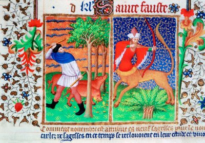 November: sertésetetés, és Nyilas, c1423 alkotó: Unbekannt