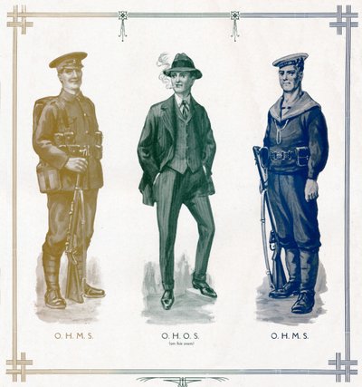 O.H.M.S, O.H.O.S. önállóan, O.H.M.S., 1916 alkotó: Unbekannt