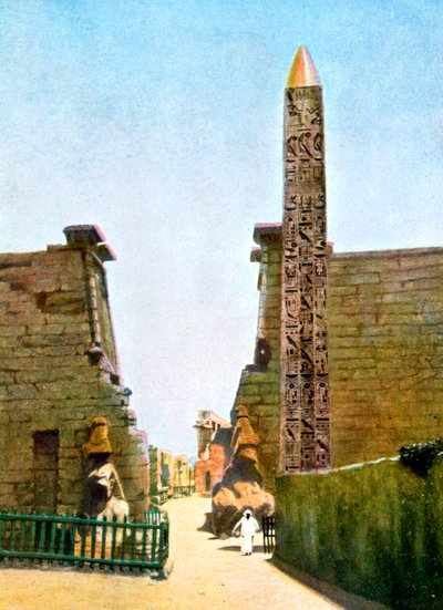 Obeliszk II. Ramszesz templomában, Luxor, Egyiptom, XX. század alkotó: Unbekannt