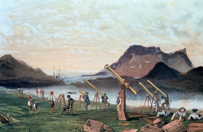 Teljes napfogyatkozás megfigyelése, 1851-1857 alkotó: Unbekannt