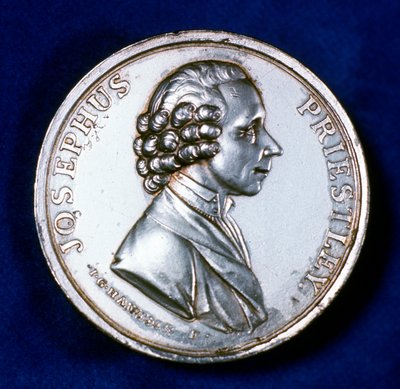 Joseph Priestley 1733-1804, 1803 emlékérem előlapja alkotó: Unbekannt