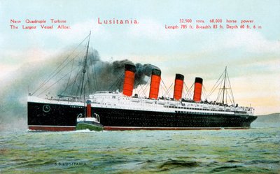 RMS Lusitania óceánjáró, XX. század alkotó: Unbekannt