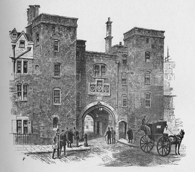 Old Gateway, Lincolns Inn, 1890 alkotó: Unbekannt