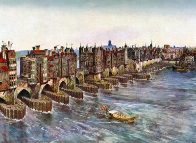 Old London Bridge, 1630 körül, 1900-1920 alkotó: Unbekannt