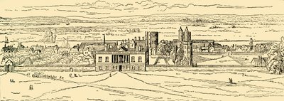 Régi kilátás a Greenwich-palotára. Hollar után, 1878. alkotó: Unbekannt