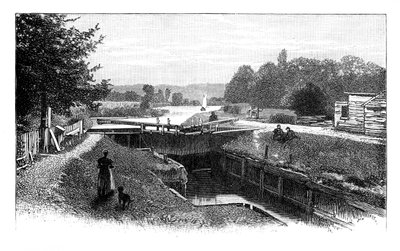 Old Windsor Lock, Temze, Berkshire, 1888 alkotó: Unbekannt