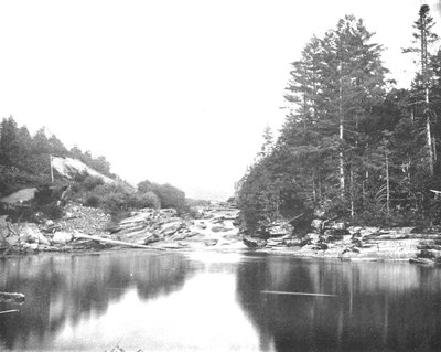 Az Ammonoosuc folyón, White Mountains, New Hampshire, USA, 1900 körül. alkotó: Unbekannt