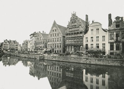 A Scheldt partján, Gent, Belgium, 1895. alkotó: Unbekannt