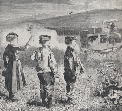 On the Road to Lake George Appleton folyóirata, 4. évf. I, 1869. július 24. alkotó: Unbekannt