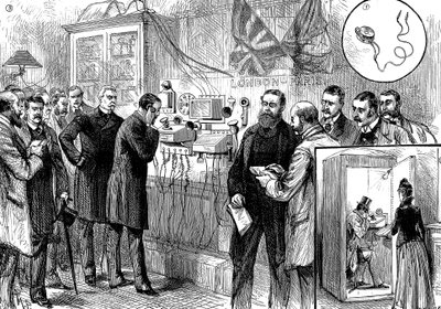 Az angol-francia telefonvonal megnyitása, 1891 alkotó: Unbekannt
