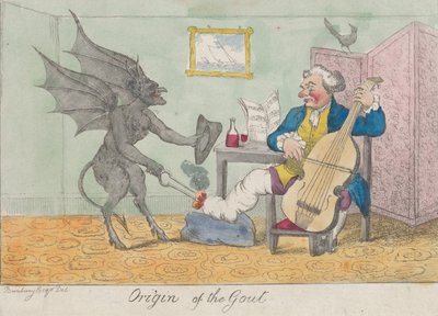 A köszvény eredete, kb. 1810. alkotó: Unbekannt