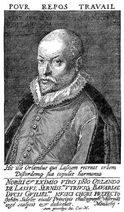 Orlandus Lassus flamand reneszánsz zeneszerző és zenész, 16. század alkotó: Unbekannt
