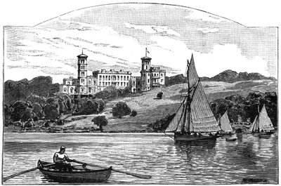 Osborne-ház a Solentből, East Cowes, Wight-sziget, 1900 alkotó: Unbekannt