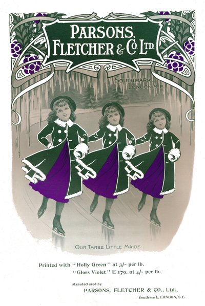 Három kis szobalányunk - Parsons, Fletcher & Co. Ltd hirdetése, 1909. alkotó: Unbekannt