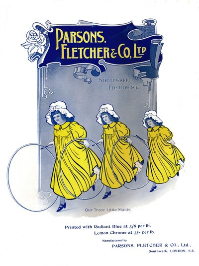 Három kis szobalányunk - Parsons, Fletcher & Co. Ltd hirdetése, 1909. alkotó: Unbekannt