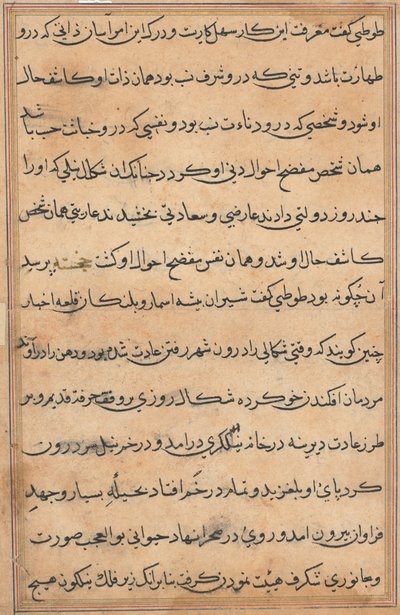 Oldal a Papagáj meséiből Tuti-nama: szövegoldal, c. 1560. alkotó: Unbekannt