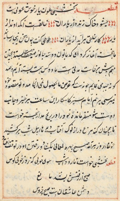 Oldal a Papagáj meséiből Tuti-nama: szövegoldal, c. 1560. alkotó: Unbekannt