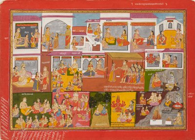 Oldal a Bhagavata Purana sorozatából, 1780 alkotó: Unbekannt