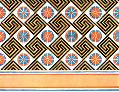 Festett mennyezet Enene sírjában, Thébában, Egyiptomban, 1928. alkotó: Unbekannt