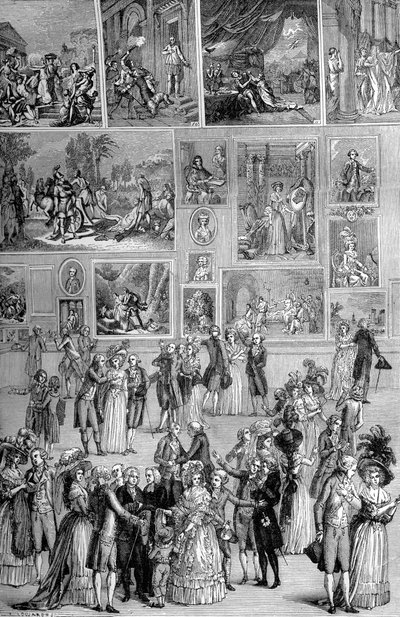 Festménykiállítás, Louvre, Párizs, 1737 1882-1884 alkotó: Unbekannt