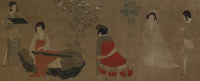 Palace Ladies Tuning a citera qin, Ming-dinasztia, 1368-1644. alkotó: Unbekannt