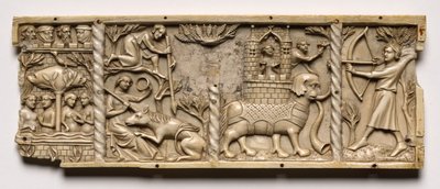 Panel egy koporsóból udvari románcok jeleneteivel, 1330-1350 vagy később. alkotó: Unbekannt
