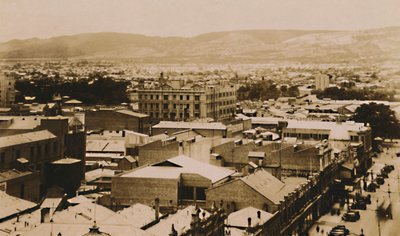 Panoráma Adelaide-ről és a dombokról, Dél-Ausztrália, 19. század vége – 20. század eleje alkotó: Unbekannt