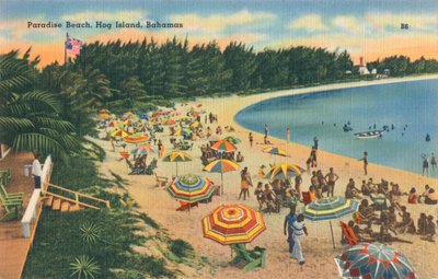 Paradise Beach, Hog Island, Bahama-szigetek, 1930 alkotó: Unbekannt