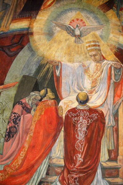 Párizs, Franciaország Saint-Esprit templom Freco ábrázoló Vatikáni Zsinat, Párizs, Franciaország alkotó: Unbekannt