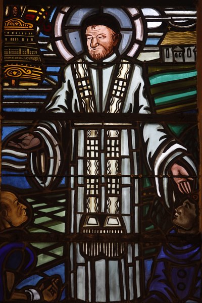 Párizs, Franciaország Saint Laurent templom ólomüveg: Saint Vincent de Paul, Párizs, Franciaország alkotó: Unbekannt