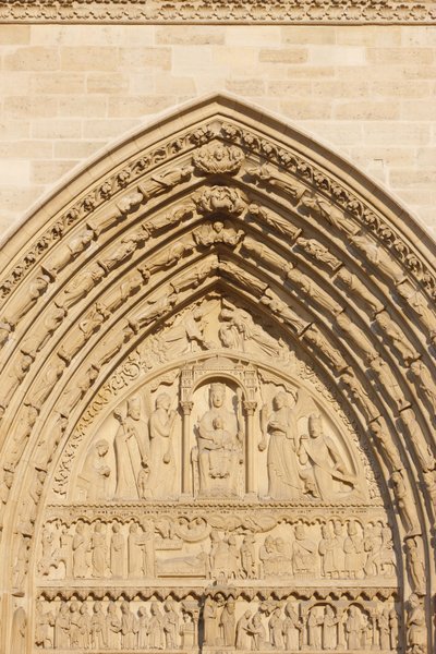 Párizsi Notre Dame katedrális nyugati szárnya: Szent Anna kapu, Párizs, Franciaország alkotó: Unbekannt