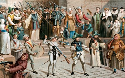 Párizs a League La Ligue idején, 1590 19. század alkotó: Unbekannt