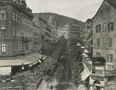 Parkstrasse, Carlsbad, Csehszlovákia, 1895. alkotó: Unbekannt