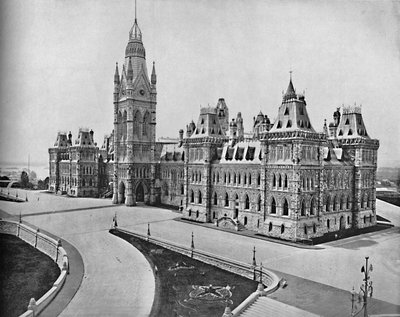 Parlament épületei, Ottawa, Kanada, 1897. alkotó: Unbekannt