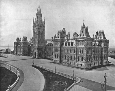 Parlament épületei, Ottawa, Kanada, c1900. alkotó: Unbekannt